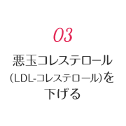 03 悪玉コレステロール（LDL-コレステロールを下げる）