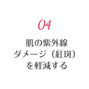 04 肌の紫外線ダメージ（紅斑）を軽減する