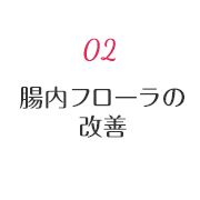 02 腸内フローラの改善